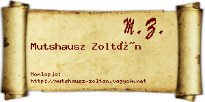 Mutshausz Zoltán névjegykártya